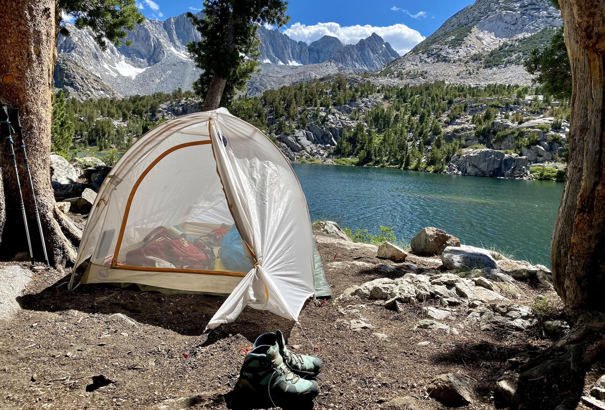Emily's lakeside camp