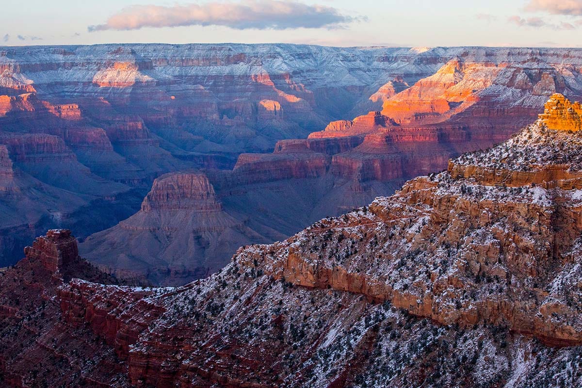 grand canyon scenic drive winter