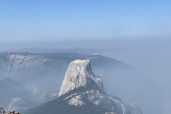 Half Dome in Clouds