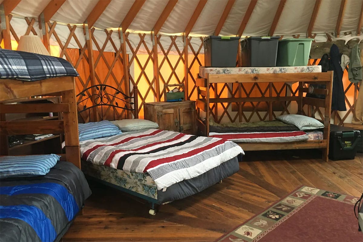 idaho yurt interior