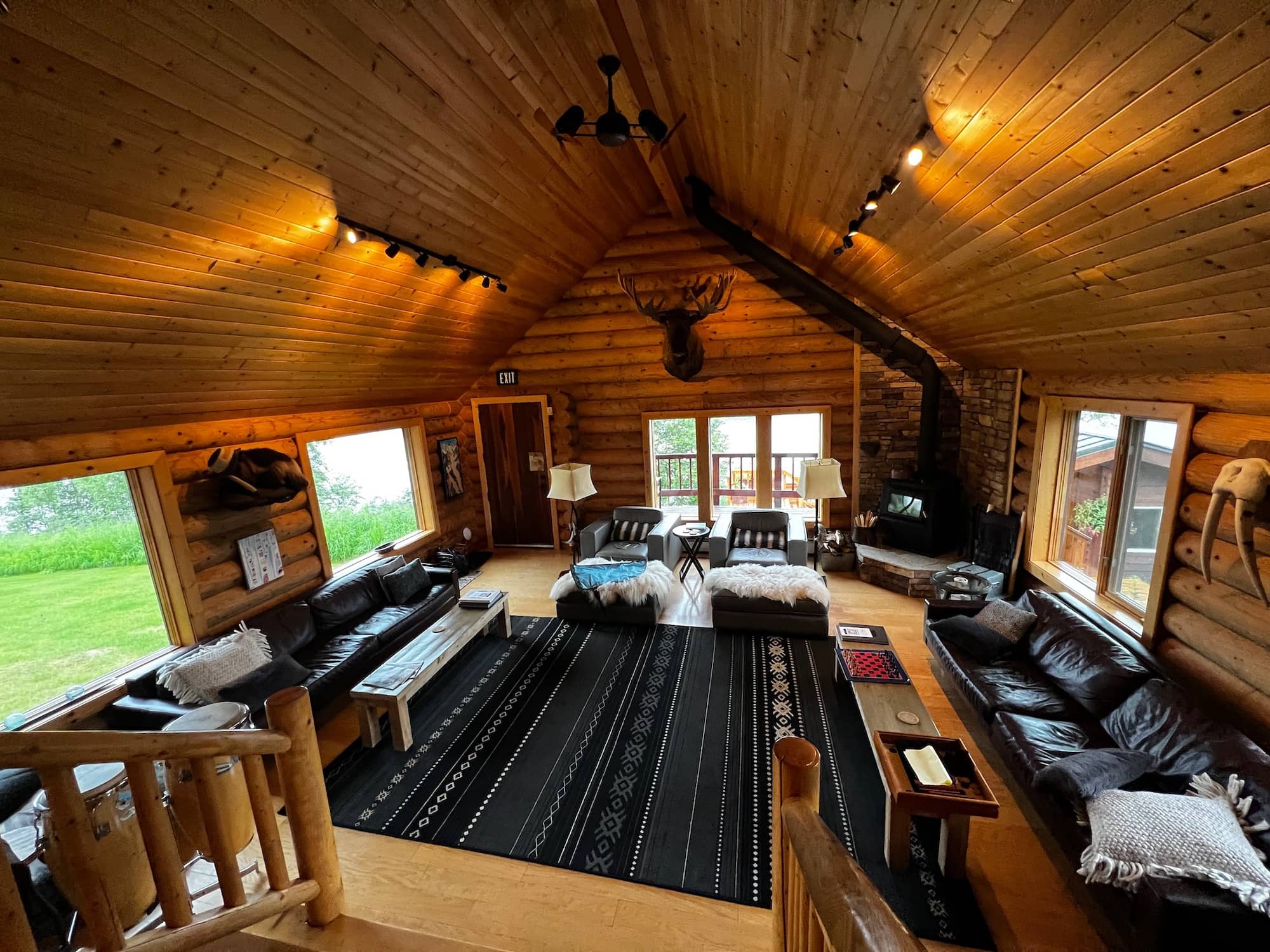 Insdie the Tordrillo Lodge