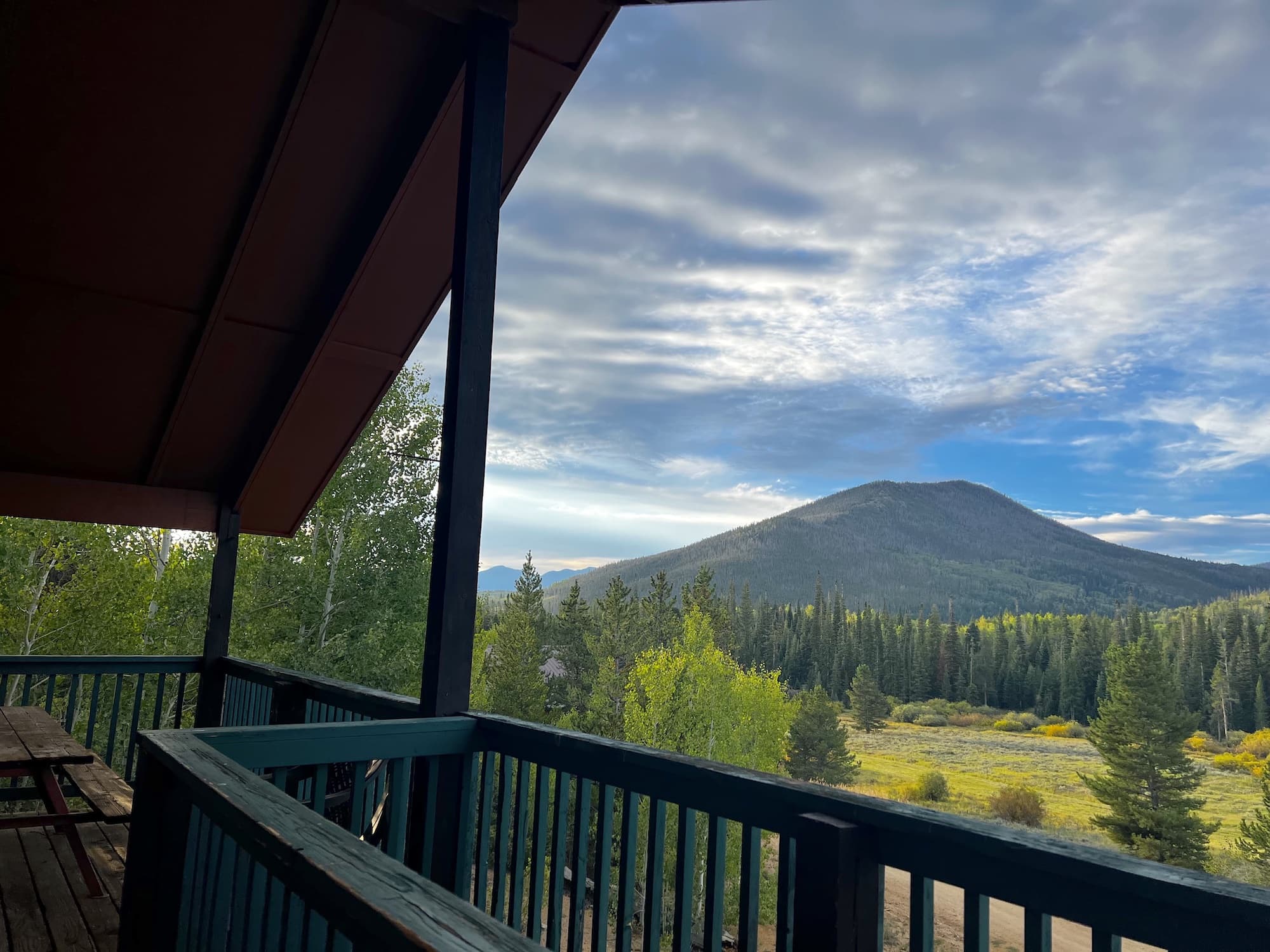 View from the cabin at the YMCA of the Rockies - Photo: Emily Pennington