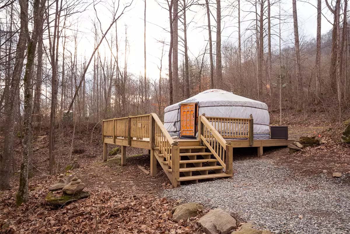 mongolian yurt glamping nc