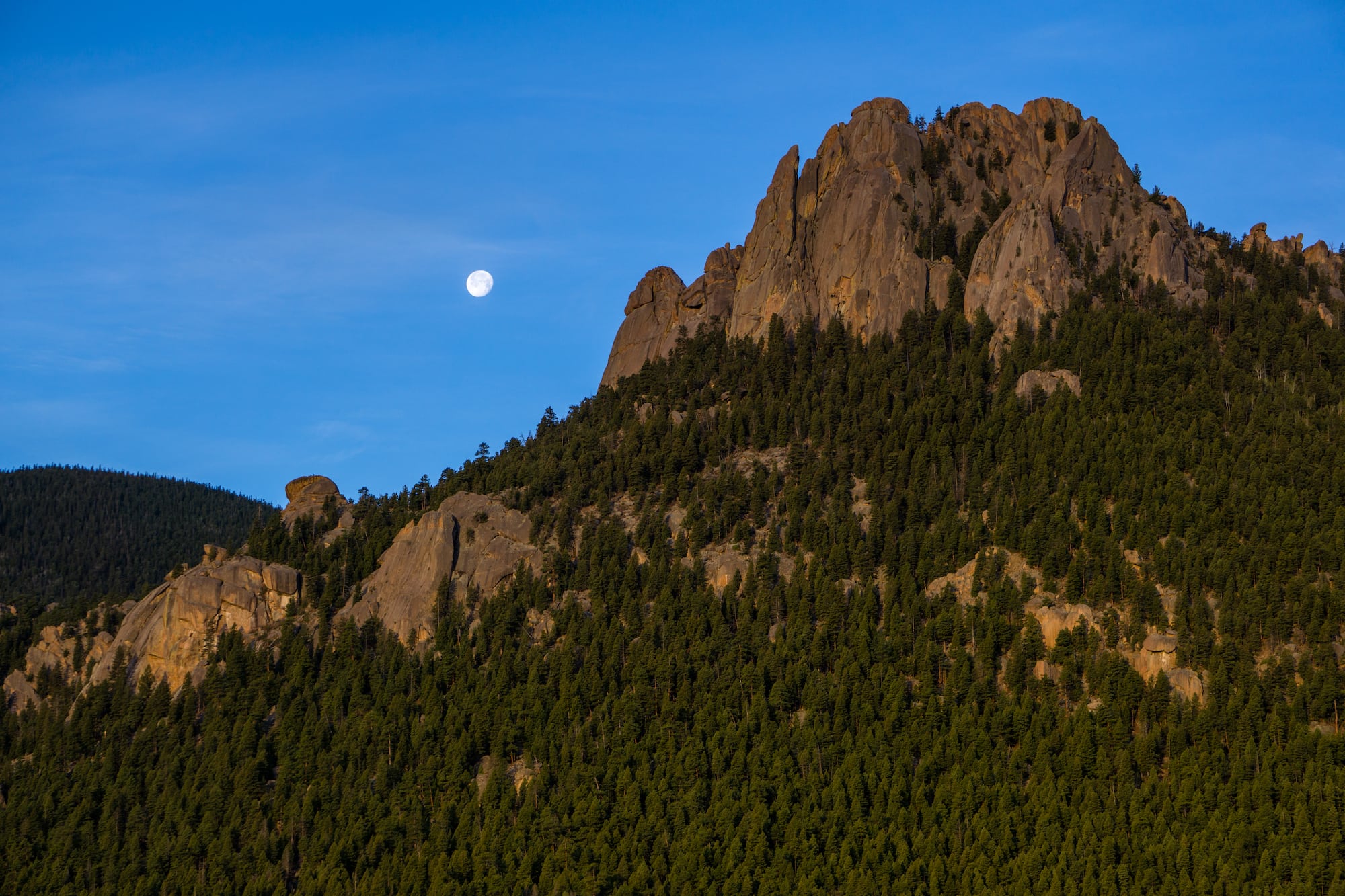 Moonrise in Bailey, CO