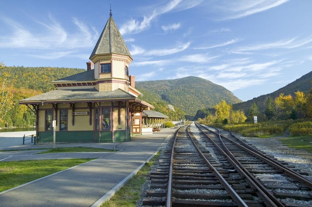 Crawford Train Depot New Hampshire fall