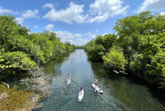 paddleboarding in Austin