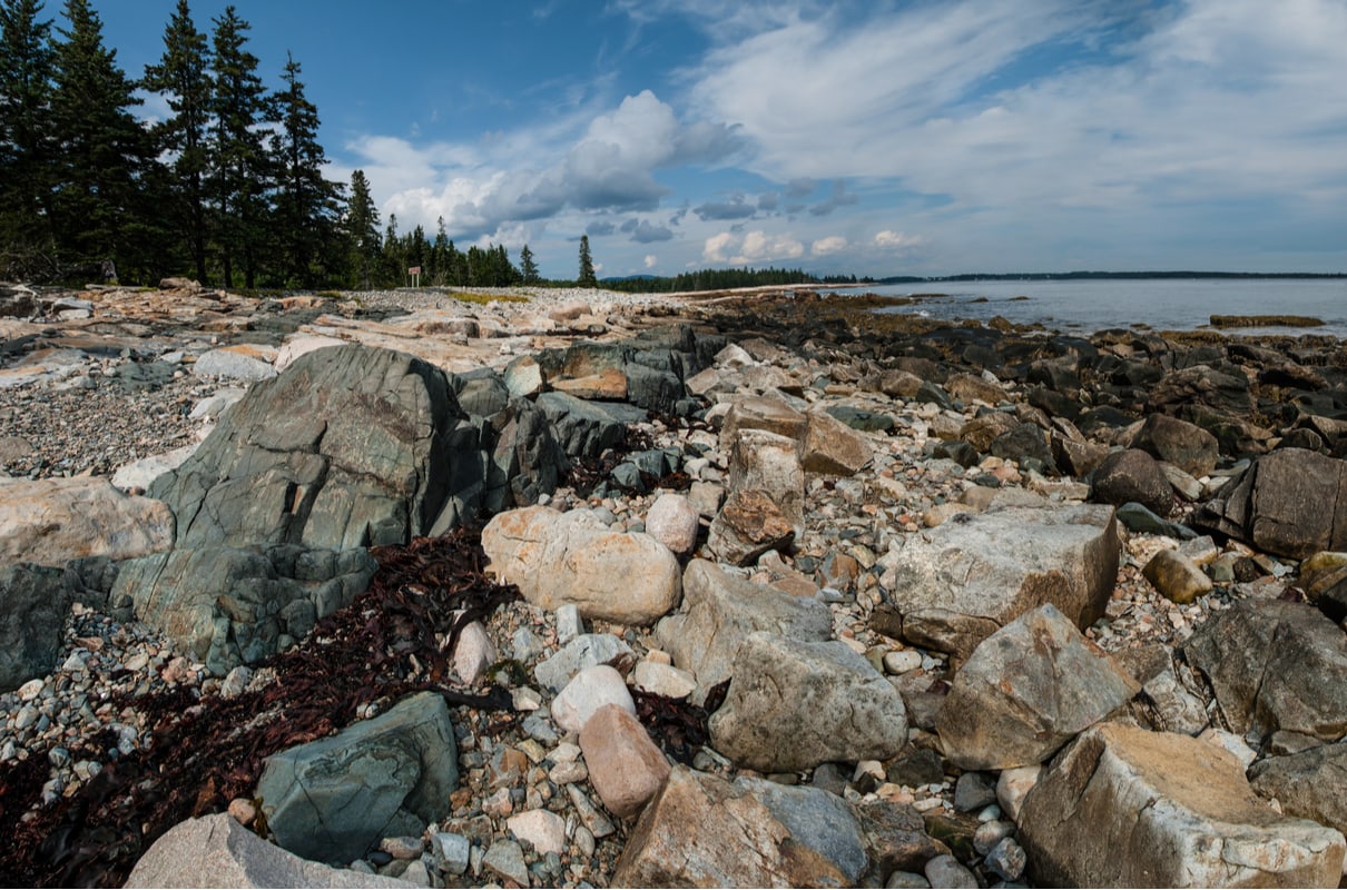 oceanfront campground in maine Seawall