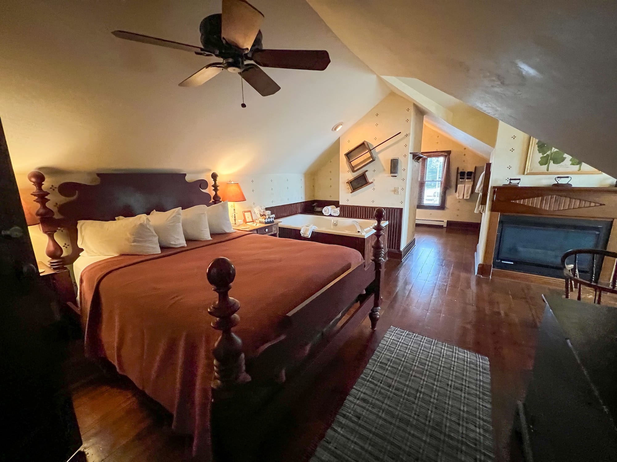 Inside a room at the Blacksmith Inn 