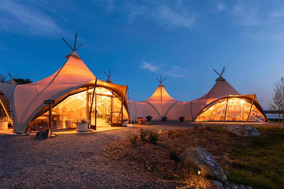 unique places to stay maine - under canvas