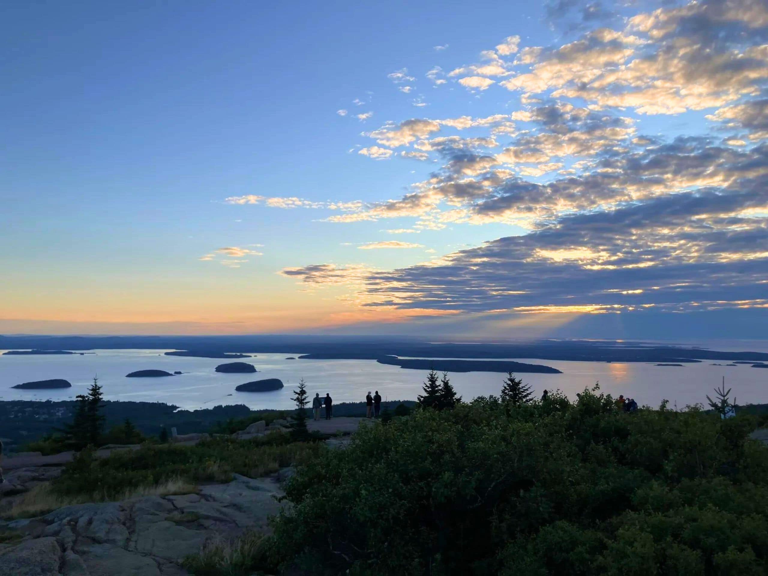 Sunrise on Cadillac Mountain in Acadia