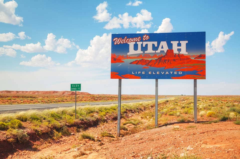 utah life elevated sign