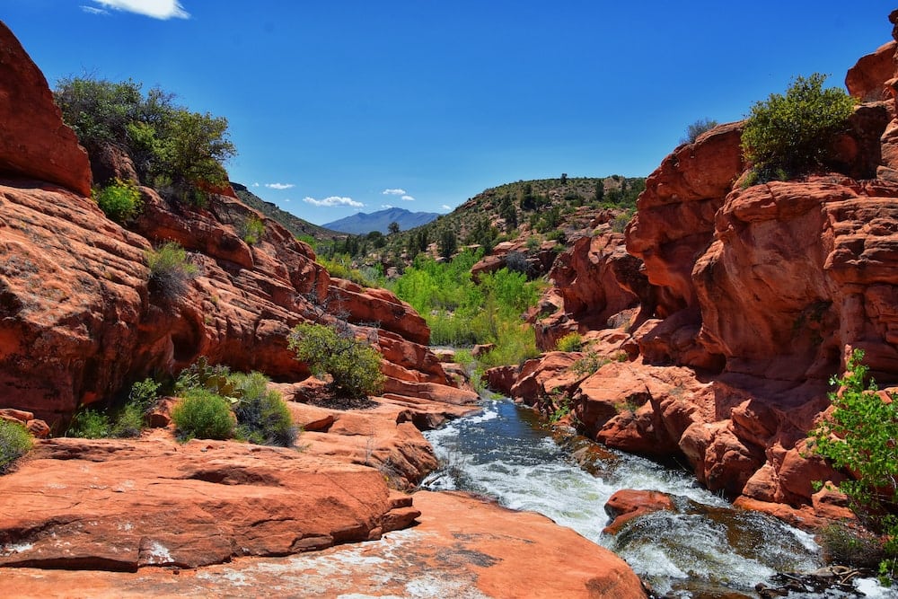 falls park sheep bridge Utah swimming