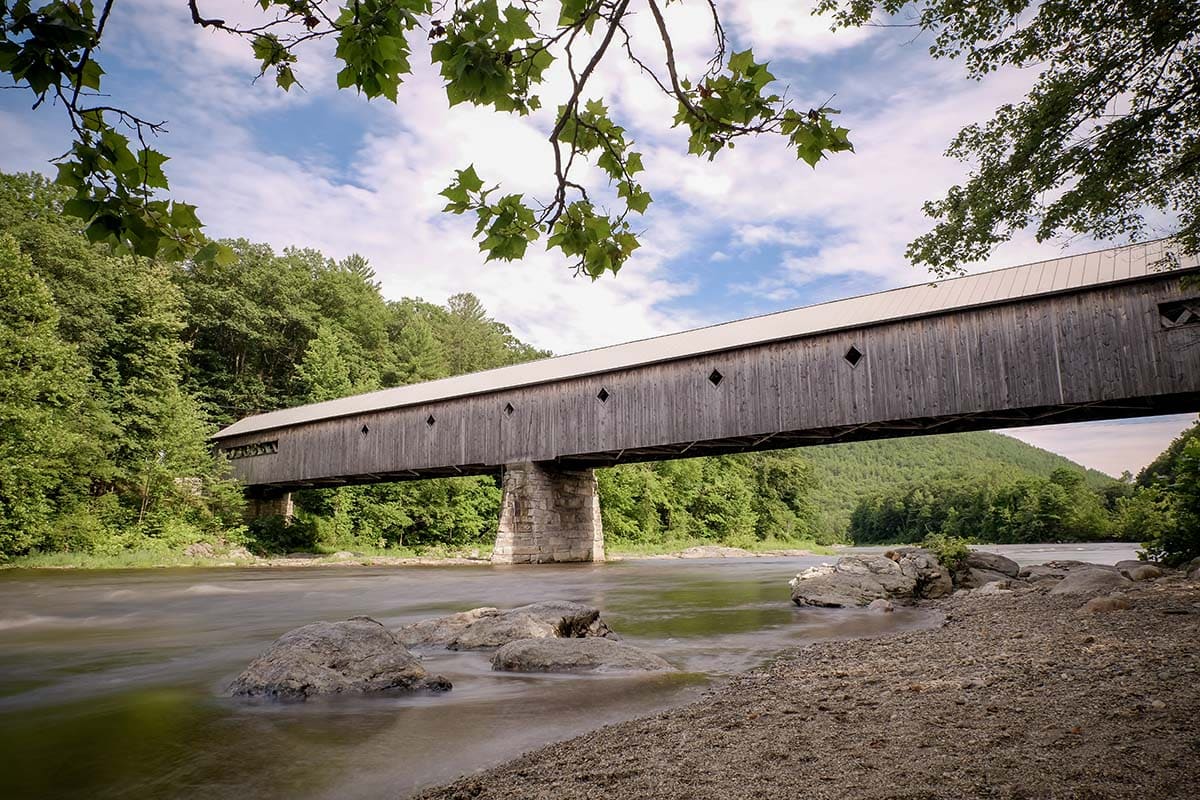 vermont swimming holes - West Dummerston Covered Bridge