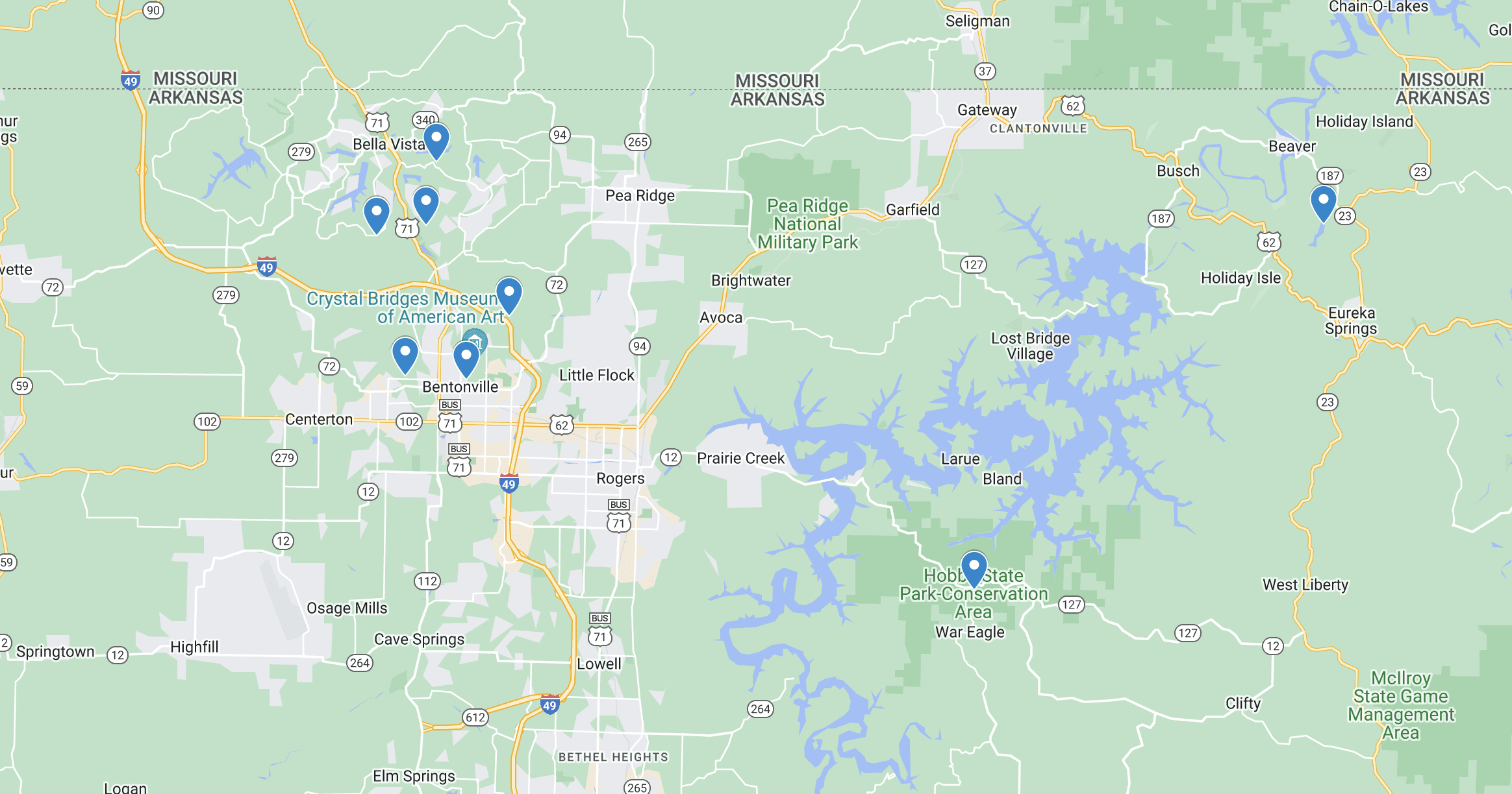 Arkansas biking map
